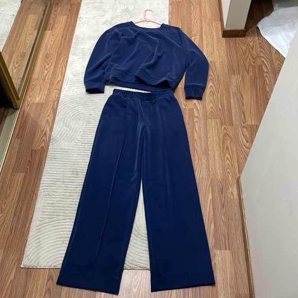 a new day | Pants & Jumpsuits | Matching Navy Blue Lounge Set With ...